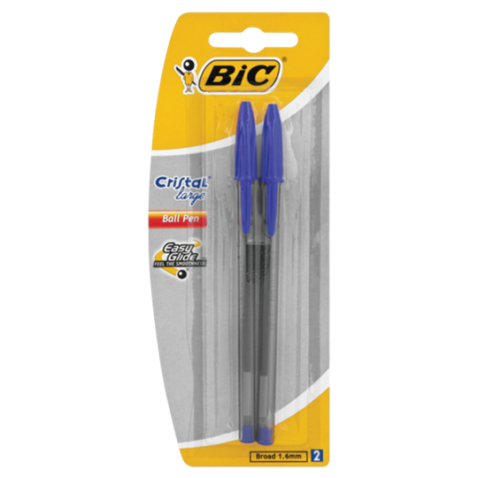 The S&T Store - BIC Blue Cristal Pens 2-Pack