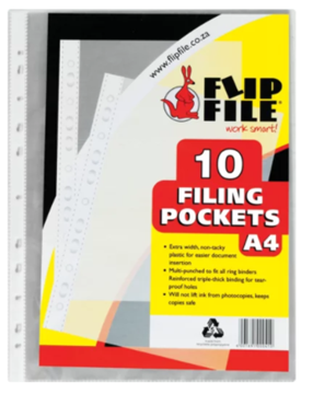 Picture of Flip File A4 File Sleeves 10s