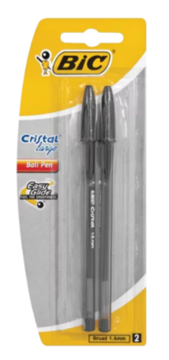 Picture of Bic Crystal Black Ballpoint Pen 2 Pack