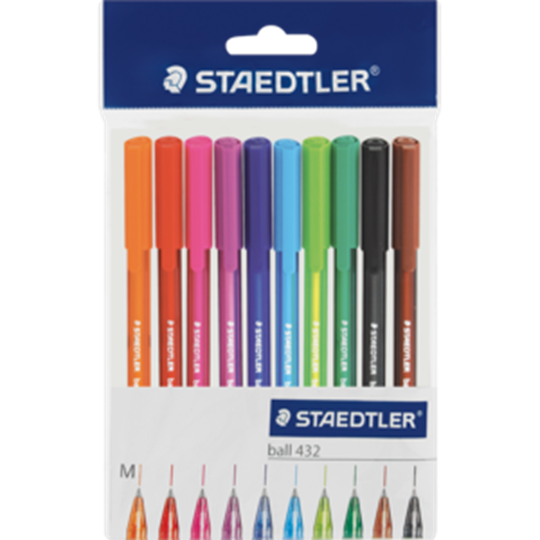 Picture of Staedtler Fluorescent Ballpoint Pens 10 Pack