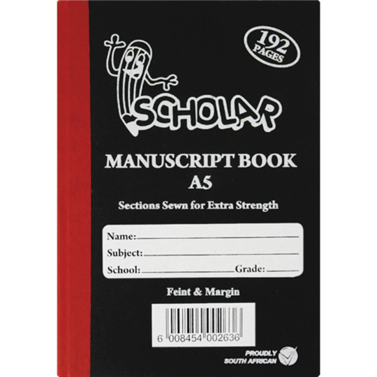 Picture of Scholar A5 Feint&Margin Manuscrpt H-cover Book 192