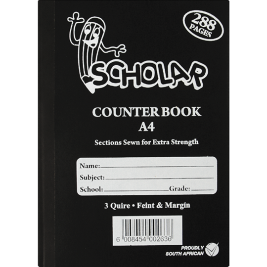 Picture of Scholar Counter A4 Hard Cover 3Qu Book