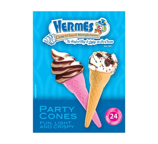 Picture of Hermes Coloured Party Cones 24s Pack