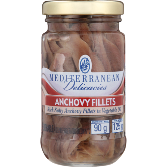 Picture of Mediterranean Delicacies Anchovy Fillets Jar 125g