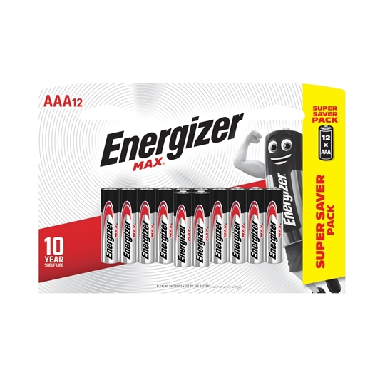 Picture of Energizer AAA Alkaline Batteries 12s Pack