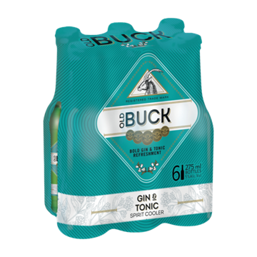 Picture of Old Buck Gin & Tonic Cooler 6 x 275ml
