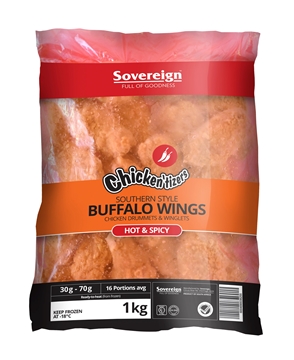 Picture of Chickentizers Frozen Spicy Buffalo Chic Wings 1kg