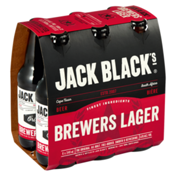 Picture of Jack Black Lager Beer Bottle 24 x 340ml