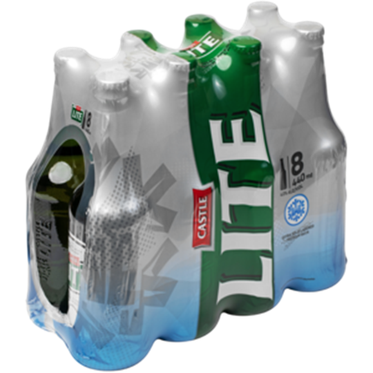 Picture of Castle Lite Beer Bottles 8 x 440ml