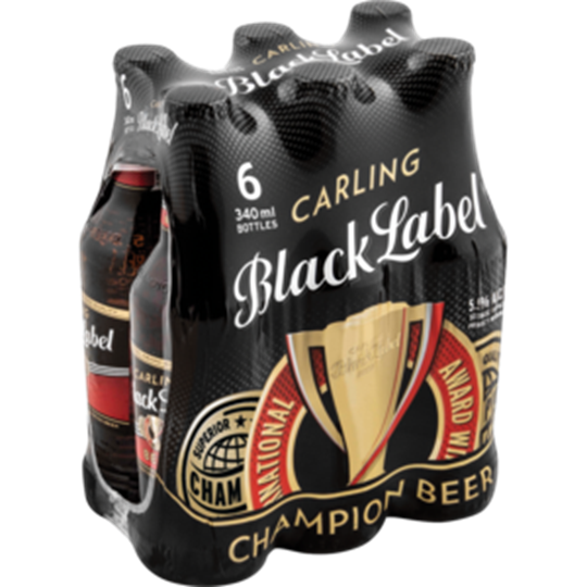 CFS Home. Carling Black Label Beer Bottles 24 x 340ml