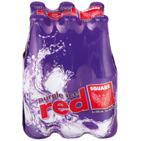 Picture of Red Square Ice Purple Bottle 6 x 275ml