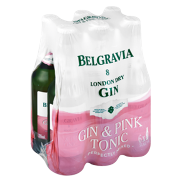 Picture of Belgravia Gin & Pink Tonic Bottle 24 x 275ml