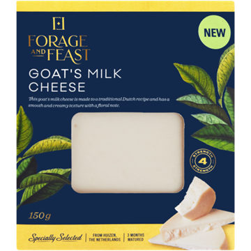 Picture of CHEESE GOAT PLAIN FORAGE & FEAST 150G