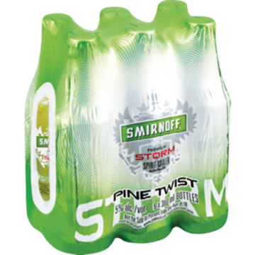 Picture of Smirnoff Storm Pine Twist Cooler Bottle 6 x 300ml