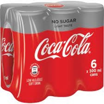 Picture of SOFT DRNK LIGHT COCA COLA 24 x 300ML CAN
