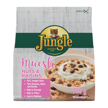 Picture of Jungle Nuts & Raisins Muesli Cereal Pack 750g