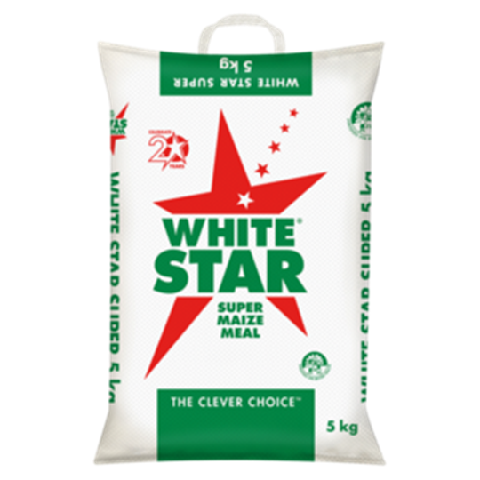 Picture of MAIZE MEAL SUPER WHITE STAR 5KG BAG
