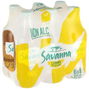 Picture of Savanna Lemon Non-Alcoholic Bottle 6 x 330ml