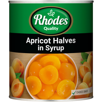 Picture of CANNED APRICOT HALVES RHODES 3.06KG